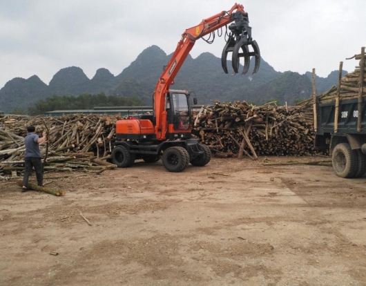 Máy xúc đào kẹp gỗ BD85W-9